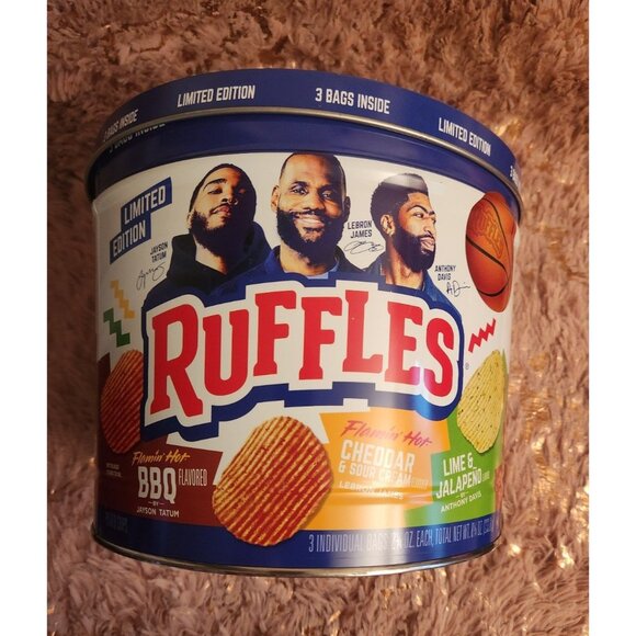 Ruffles Potato Chips Limited Edition Lebron & Anthony Tin - Picture 4 of 6